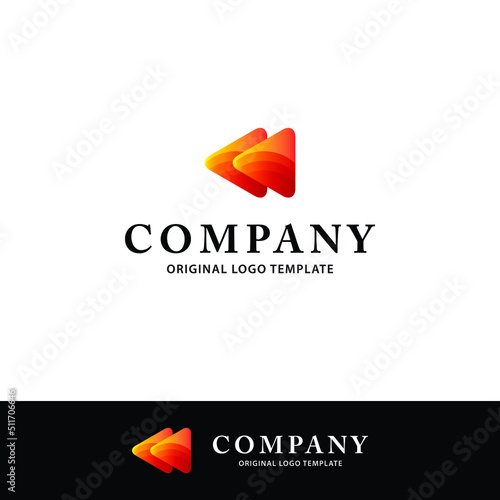 Free Download Two triangle logo vector, replaying original logo template. - GFXLoad