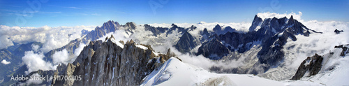 snow covered mountains panorama