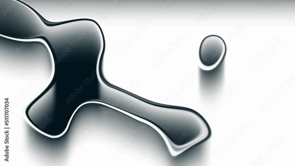 Abstract Fluid Black Liquid White Background. Seamless Loop Abstract Fluid Black Liquid White Background. Seamless Loop
