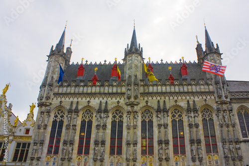 Bruges City Hall or Staduis on Burg Square in Brugge