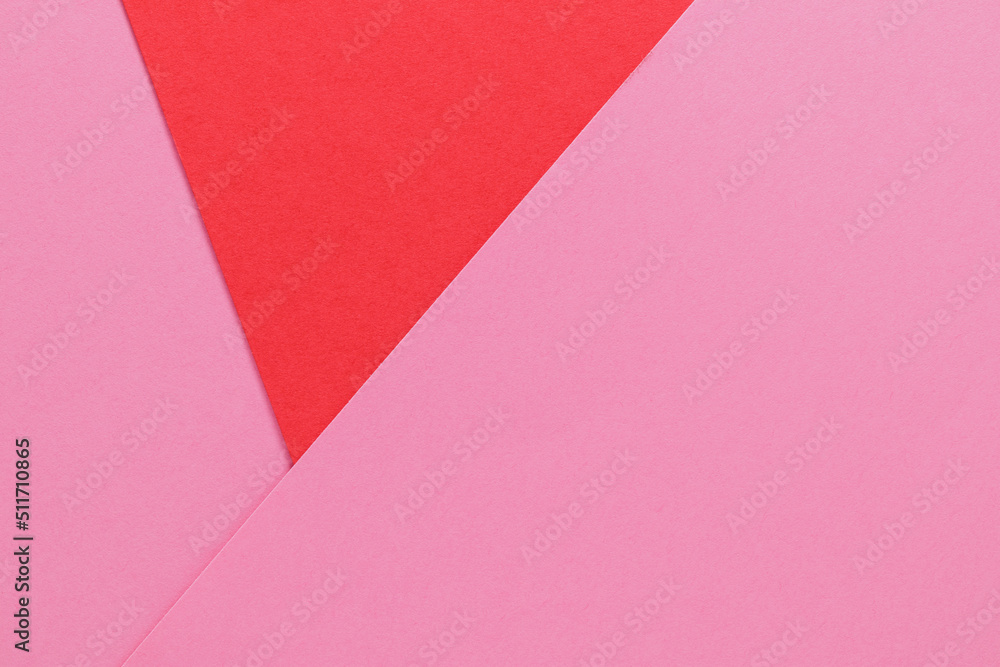 Two color texture with empty space. Pink and red paper background Two color texture with empty space. Pink and red paper background