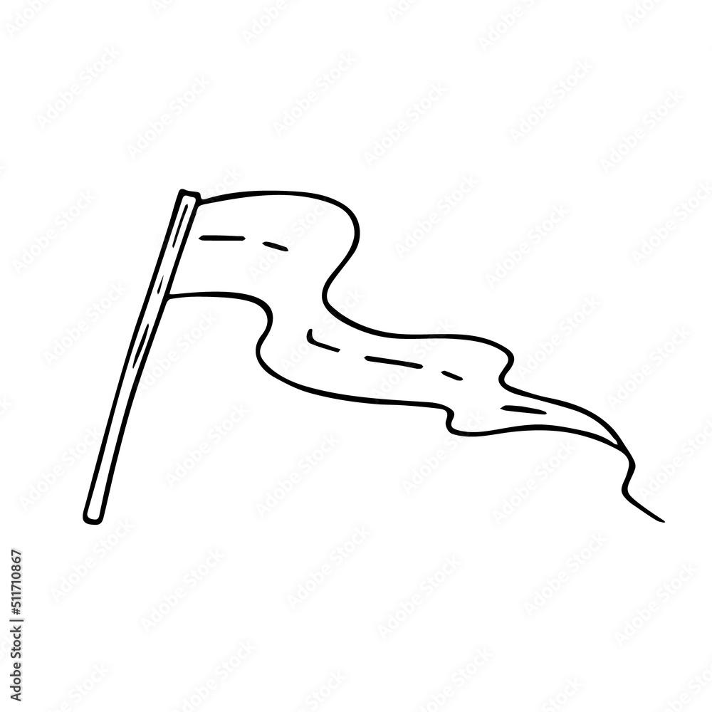 Hand drawn flag doodle style, national patriotic sign.Minimalistic simple drawing, quick painted. Sketch banner for Independence day.Isolated. Vector illustration Hand drawn flag doodle style, national patriotic sign.Minimalistic simple drawing, quick painted. Sketch banner for Independence day.Isolated. Vector illustration