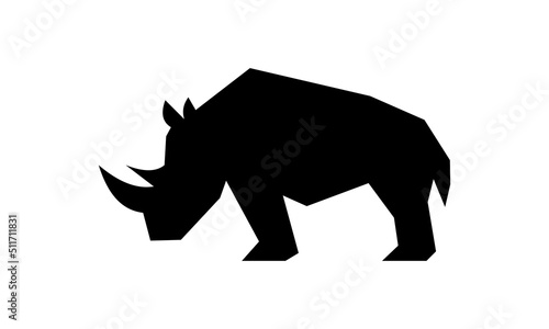 silhouette rhino vector logo © enera