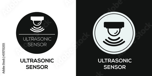 Creative (Ultrasonic Sensor) Icon, Vector sign.