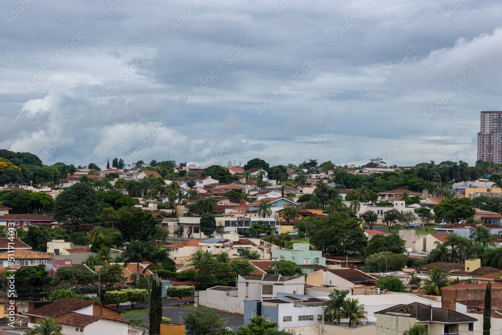 Ribeirao Preto City - Panoramic View at the City Center of Famous Brazilian City