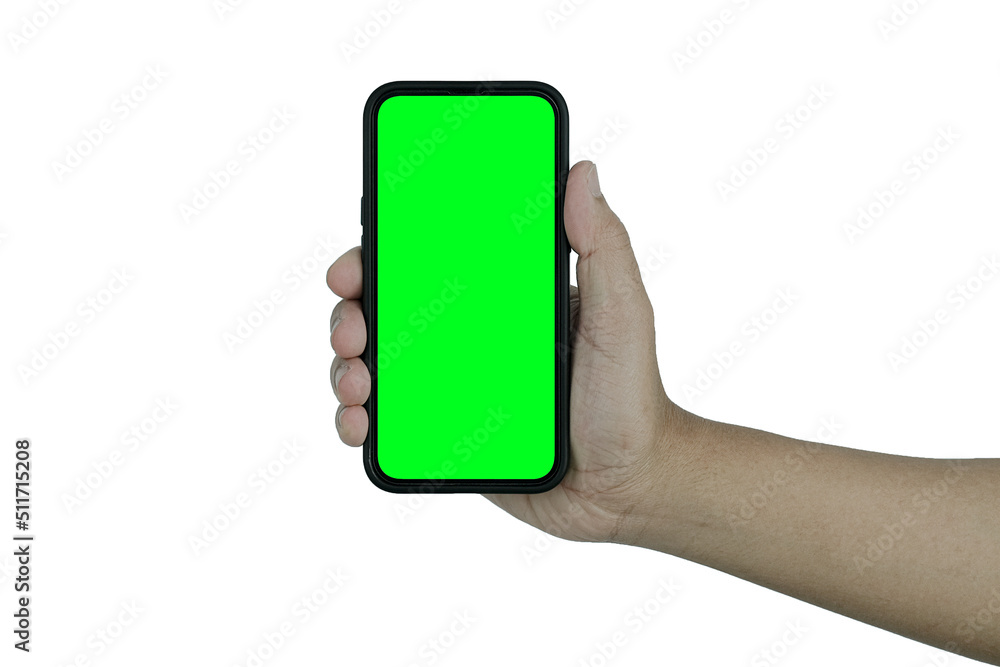Smartphone frameless mockup. Studio shot of green screen smartphone with blank screen for Infographic Global Business web site design app, Content for technology - include clipping pat. Smartphone frameless mockup. Studio shot of green screen smartphone with blank screen for Infographic Global Business web site design app, Content for technology - include clipping pat.