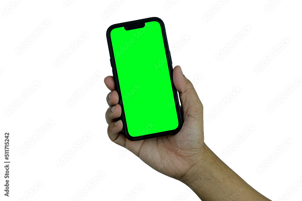 Smartphone frameless mockup. Studio shot of green screen smartphone with blank screen for Infographic Global Business web site design app, Content for technology - include clipping pat. Smartphone frameless mockup. Studio shot of green screen smartphone with blank screen for Infographic Global Business web site design app, Content for technology - include clipping pat.