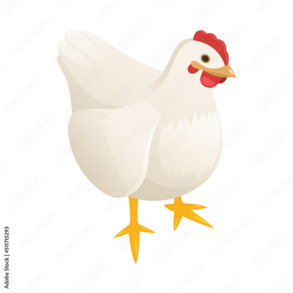 Isometric Farm Hen Composition Isometric Farm Hen Composition