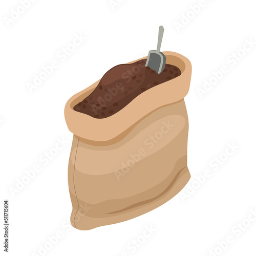 Coffee Sack Isometric Composition
