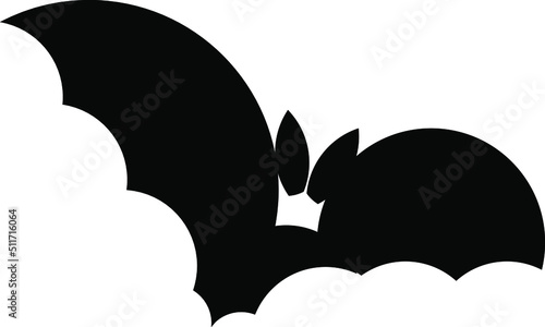 Vector bat icon on isolated white background.