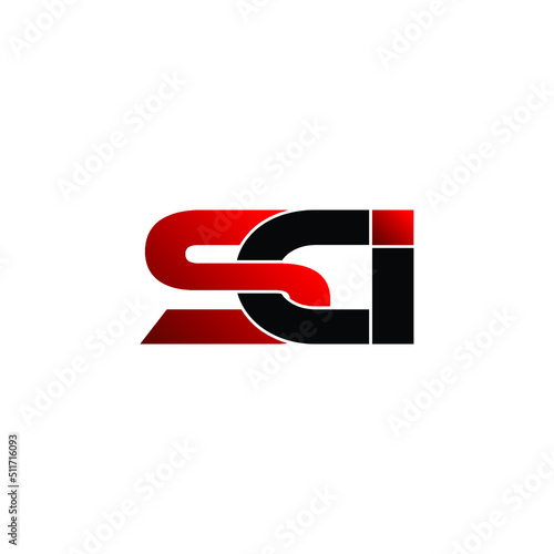 SCI letter monogram logo design vector