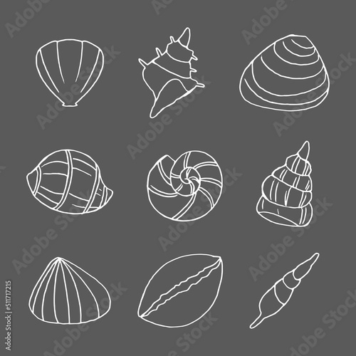 貝殻アイコンセット