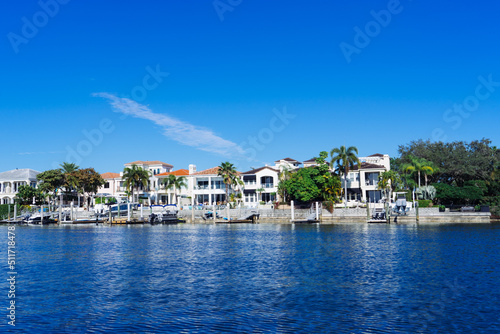 Beautiful Hillsborough bay bayshore waterfront house in Tampa, Florida  © Feng