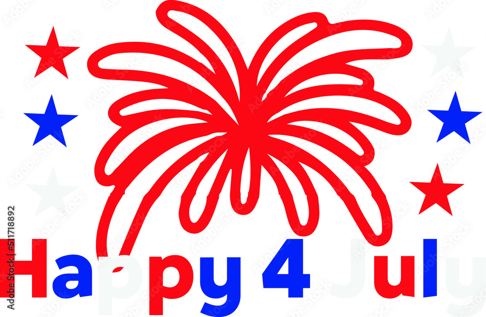 Obraz premium 4 july svg