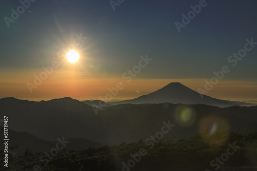 sunset in the mountains