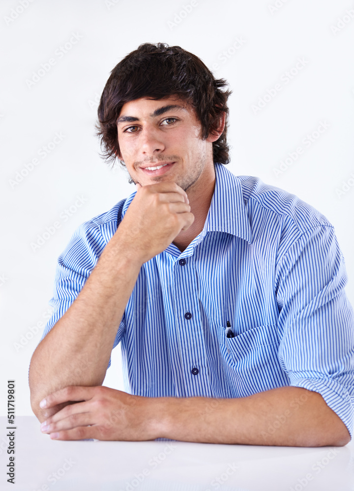 Would you like to join our company. Portrait of a handsome young business professional. Would you like to join our company. Portrait of a handsome young business professional.