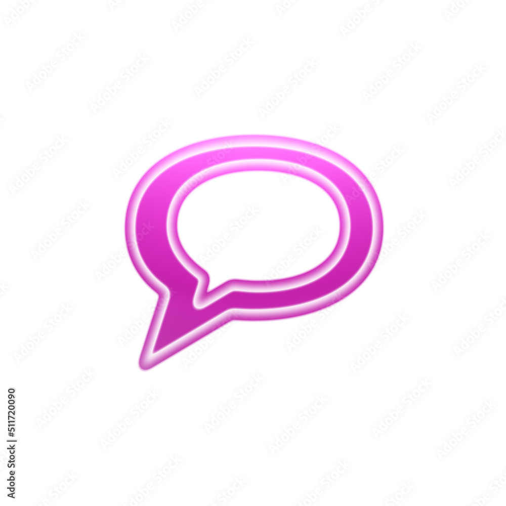 Red chat icon isolated in white background. Illustration. Red chat icon isolated in white background. Illustration.