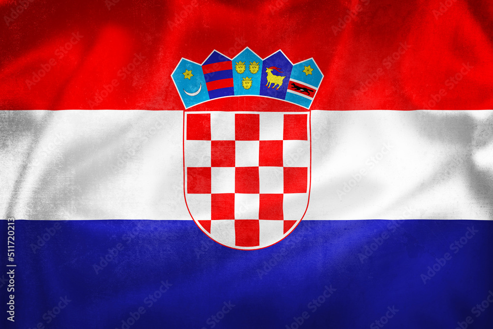 Grunge 3D illustration of Croatia flag