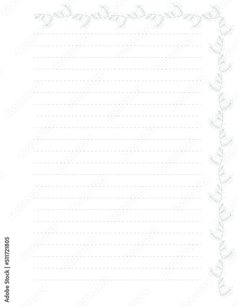 sheet of paper with ornament border fo letter or diary sheet of paper with ornament border fo letter or diary