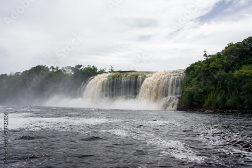 Walk through the Canaima lagoon. The Ax jump. Sailing in a Curiara on the river