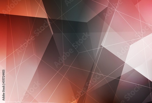 Light Green, Red vector background with polygonal style.