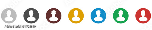 User avatars icon set. Icons isolated on a white background. Vector illustration eps10