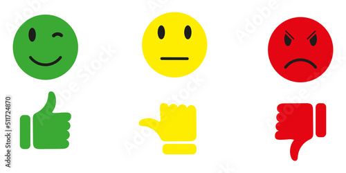 Rating on smileys. Icons isolated on a white background for your site. Vector illustration eps10