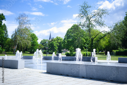 Springbrunnen - Park - Stadtpark - Zossen - Deutschland - Brandenburg - Park - Brunnen -  Fountain