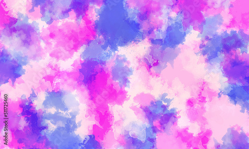 blue pink sky gradient watercolor background with cloud texture, fog effect