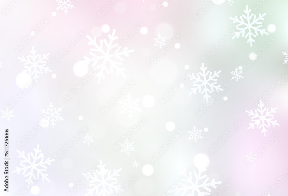 Light Pink, Yellow vector background in Xmas style.