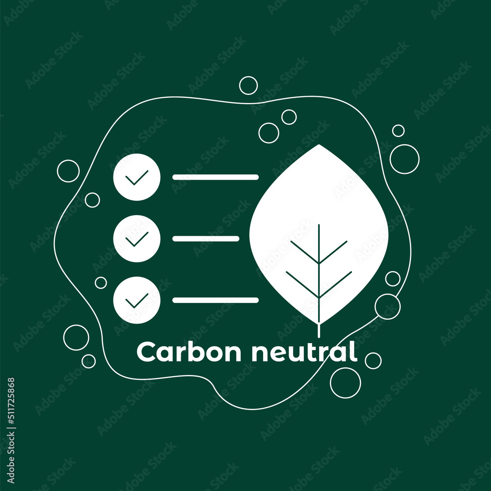 Fototapeta premium carbon neutral icon, vector art