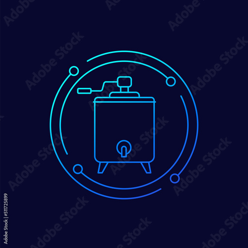 Honey extractor icon, linear design