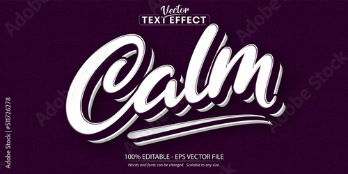 Calm text, minimalistic style editable text effect