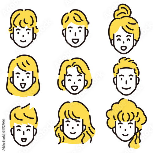 人物イラスト　線画