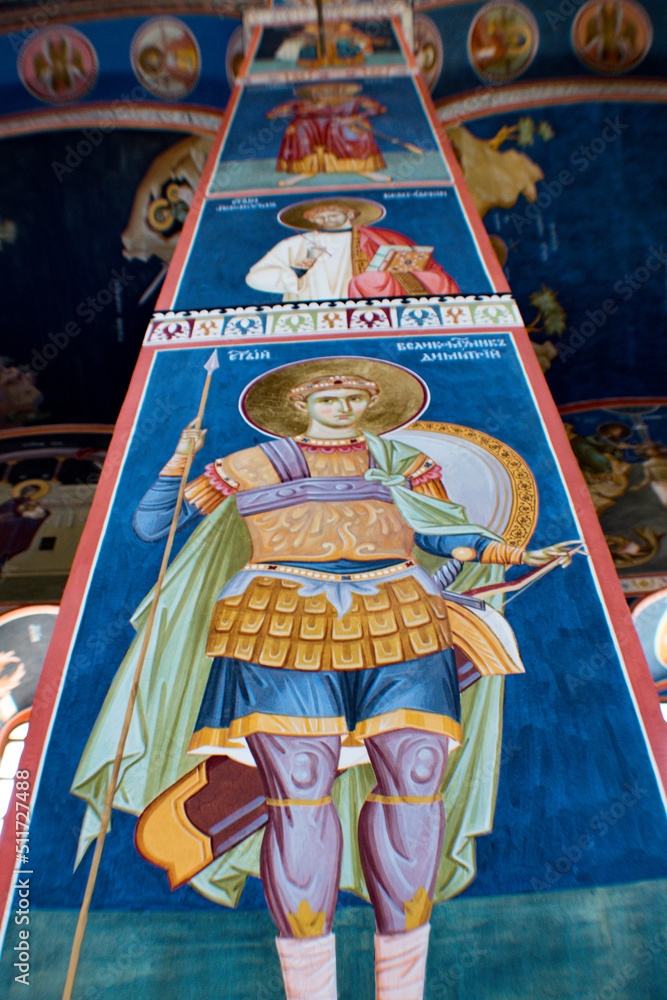 Icons and frescoes in the monastery, Serbia, Vojvodina