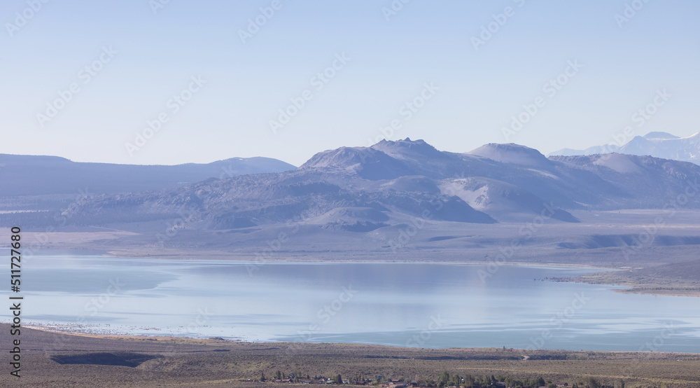 Aerial View of Mono Lake near Lee Vining, California, United States of America. Nature Background Aerial View of Mono Lake near Lee Vining, California, United States of America. Nature Background