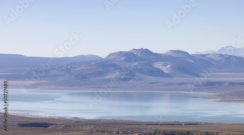 Aerial View of Mono Lake near Lee Vining  California  United States of America. Nature Background