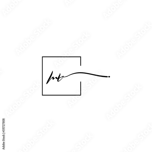MV signature square logo initial concept with high quality logo design