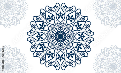 Mandala design. Ornamental round lace pattern.