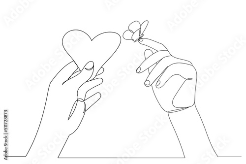hand drawing by one continuous line, sketch
