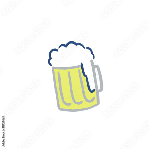 とりあえずビール　美味しいビールのベクターイラスト素材
