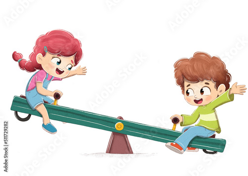 Children playing on the playground