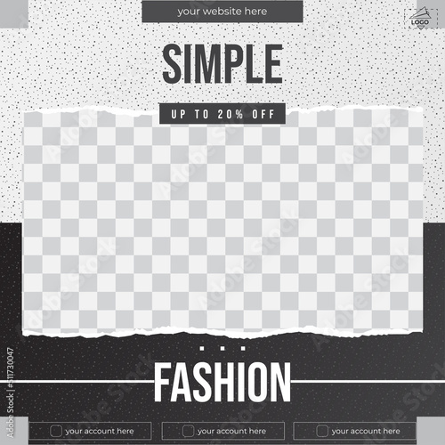 Fashion square flyer template design