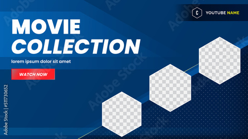 Video thumbnail template of movie collection