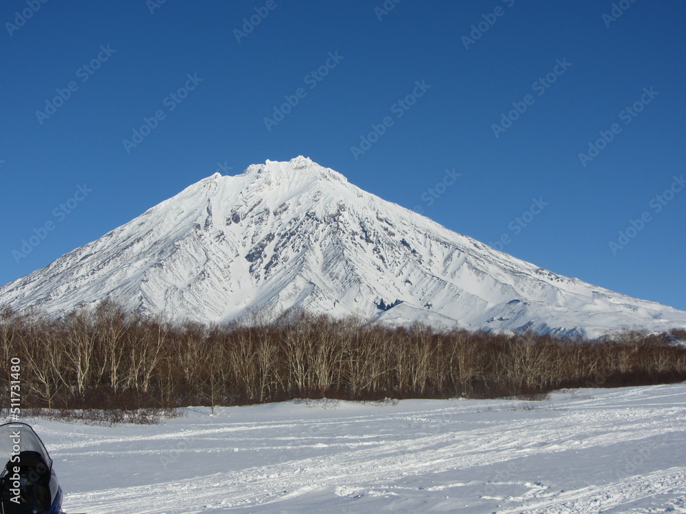 Fototapeta premium January 2018 Kamchatka,Avacha volcano_Mount Camel