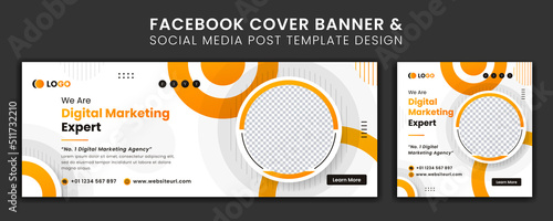 digital marketing facebook cover banner and social media post template design