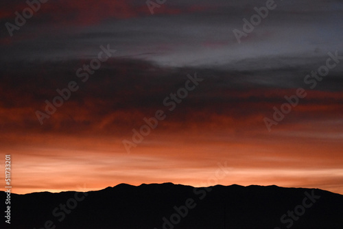sunset over the mountains