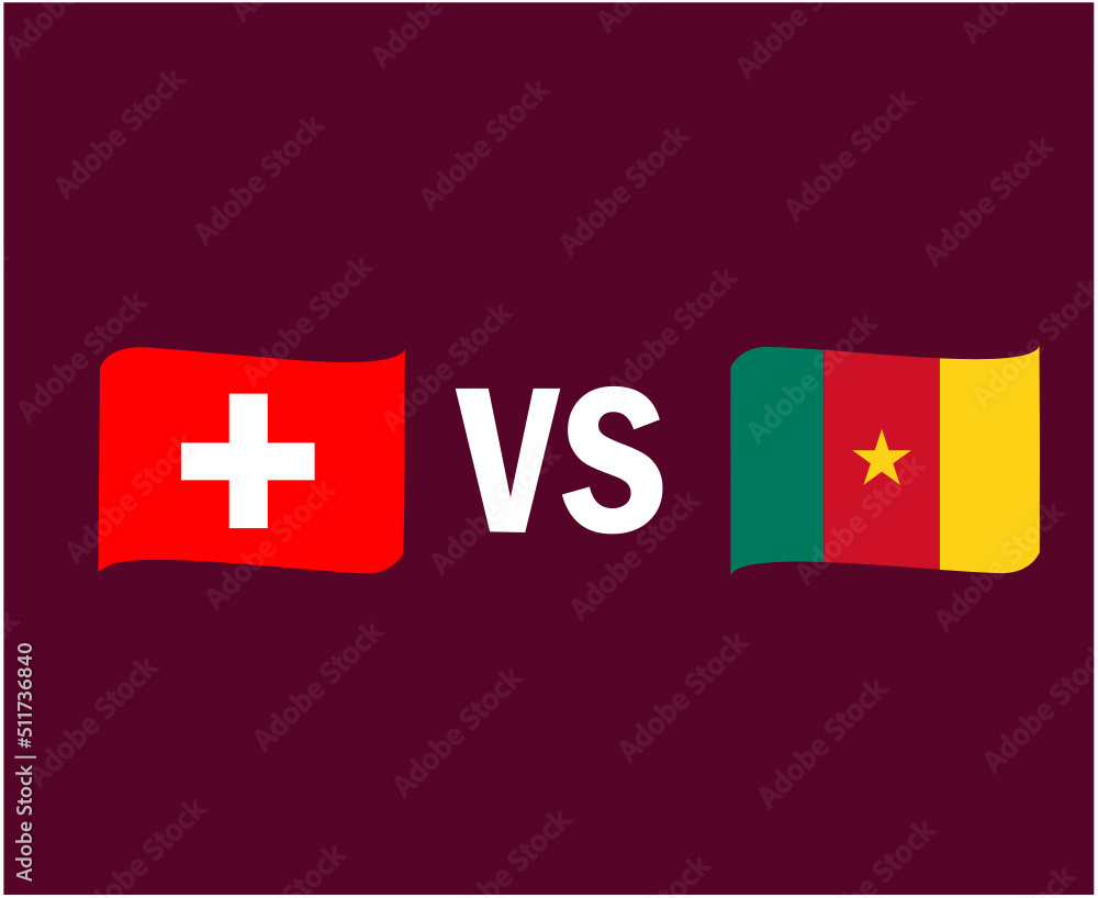Switzerland And Cameroon Flag Ribbon Symbol Design African And European football Final Vector African And European Countries Football Teams Illustration Switzerland And Cameroon Flag Ribbon Symbol Design African And European football Final Vector African And European Countries Football Teams Illustration