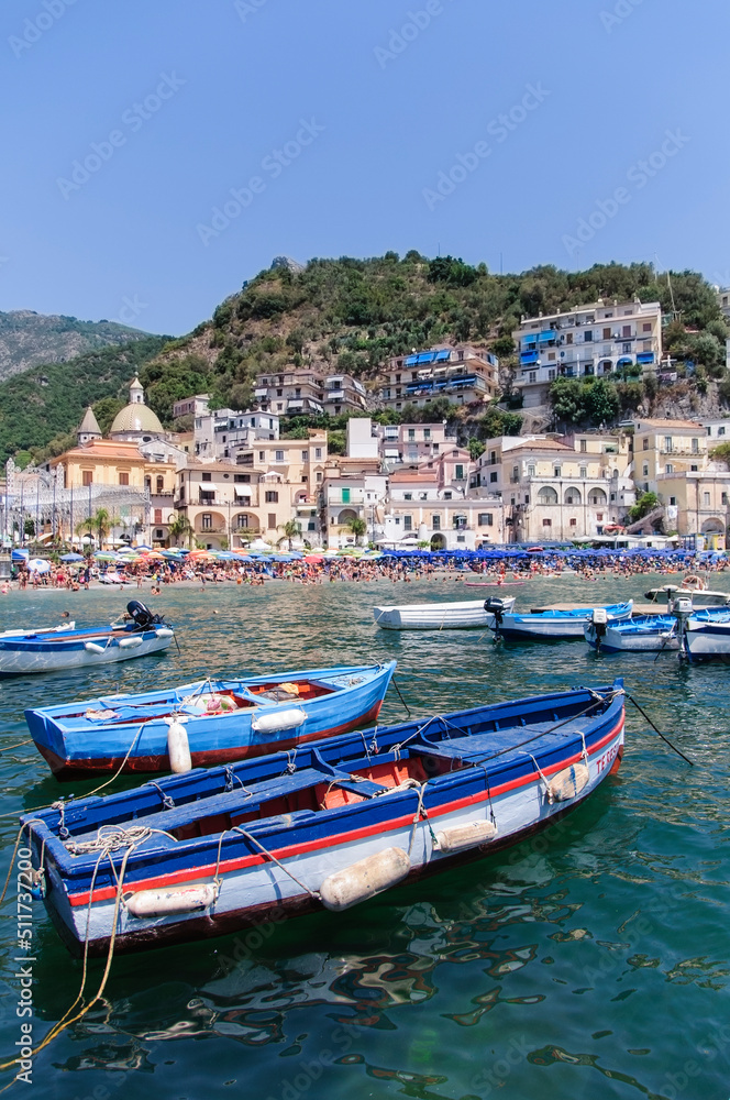 Il borgo di Cetara, Costiera Amalfitana. The village of Cetara, Amalfi Coast.