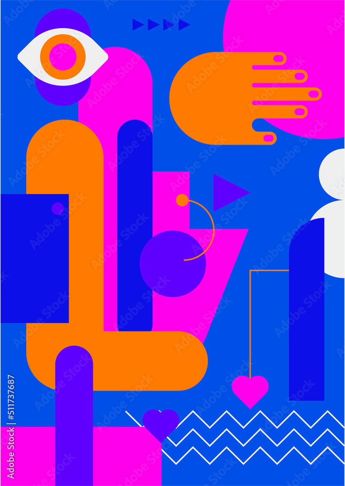 Abstract pop art collage surrealism face design vector illustration. Designed for NFT, token, wallpaper, poster, crypto, punk, aesthetic poster. NFT token in crypto artwork for blockchain digital art Abstract pop art collage surrealism face design vector illustration. Designed for NFT, token, wallpaper, poster, crypto, punk, aesthetic poster. NFT token in crypto artwork for blockchain digital art